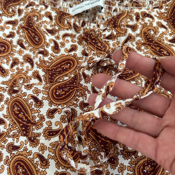 Faithfull the Brand Juniper Midi Dress Sable Paisley US 8 - Picture 7 of 16